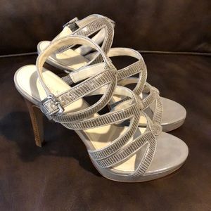 Calvin Klein silver heels
